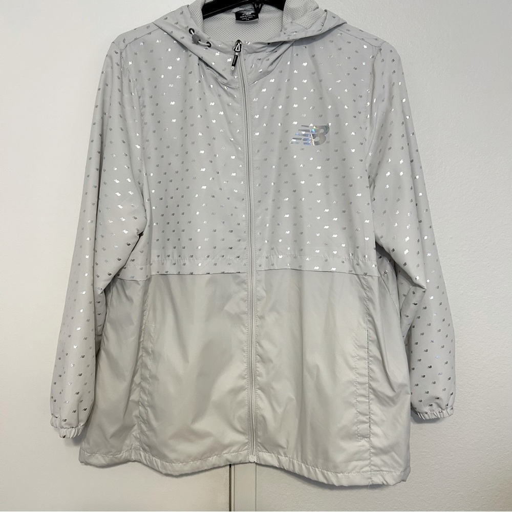 New Balance Light Gray Windbreaker NWOT